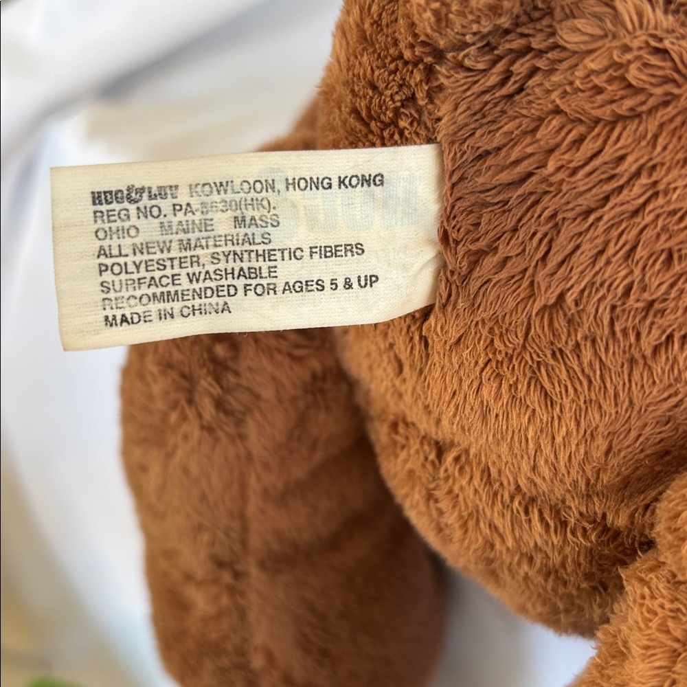 VINTAGE HUG & LUV  2002 Brown Teddy Bear with Red Accents - Picture 14 of 14